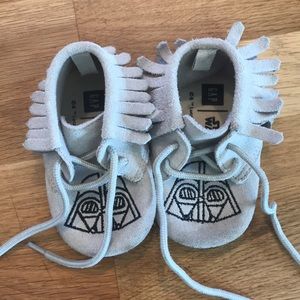 Gray baby moccasins - Baby Gap